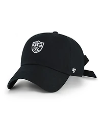 47 Brand Women's Black Las Vegas Raiders Bow Back Clean Up Adjustable Hat