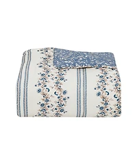 Macy's Floral Stripe Reversible Microfiber 8-piece Comforter Set