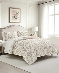 Macy's Painted Rose Reversible Microfiber 3-piece Comforter Set