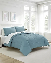 Macy's Devon Geo Reversible Microfiber 3-piece Comforter Set