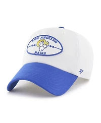 47 Brand Men's Cream/Royal Los Angeles Rams Pique Patch Clean Up Adjustable Hat