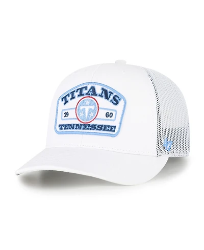 47 Brand Men's White Tennessee Titans Roadway Adjustable Trucker Hat