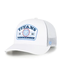 47 Brand Men's White Tennessee Titans Roadway Adjustable Trucker Hat