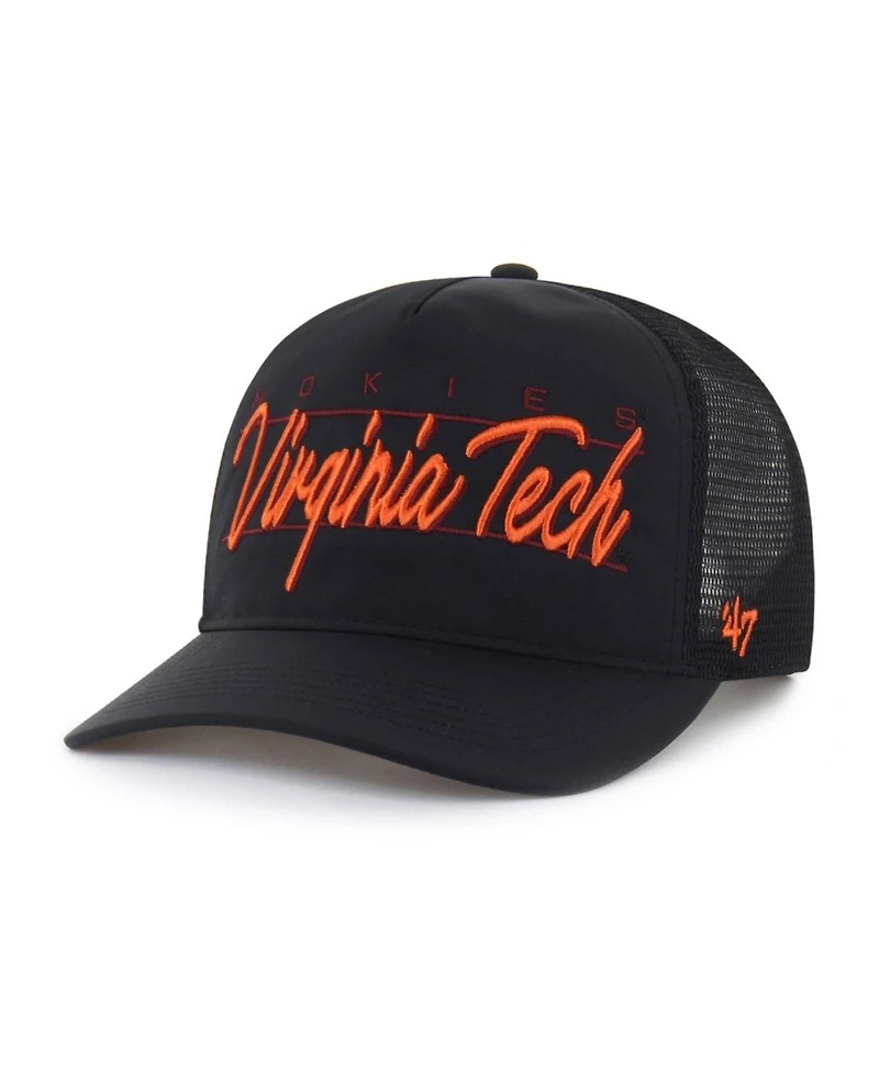 47 Brand Men's and Women's Black Virginia Tech Hokies brr° Condor Mesh Hitch Adjustable Hat