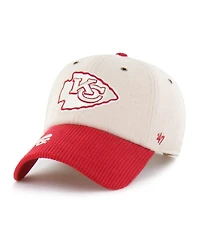 47 Brand Women's Natural/Red Kansas City Chiefs Rope Script Clean Up Adjustable Hat