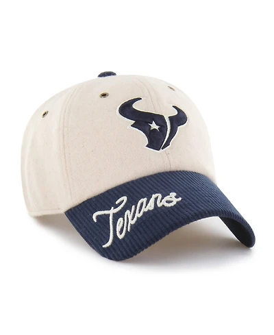 47 Brand Women's Natural/Navy Houston Texans Rope Script Clean Up Adjustable Hat