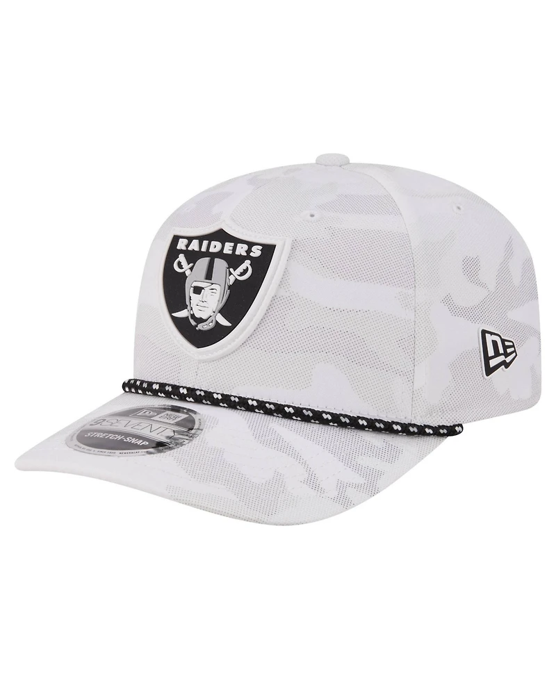 New Era Men's White Las Vegas Raiders Camo Rope 9SEVENTY Adjustable Hat
