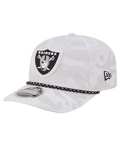 New Era Men's White Las Vegas Raiders Camo Rope 9SEVENTY Adjustable Hat