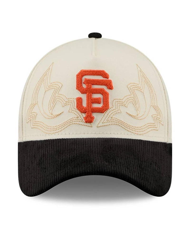 New Era Men's Stone San Francisco Giants Western Stitch 9FORTY A-Frame Adjustable Hat