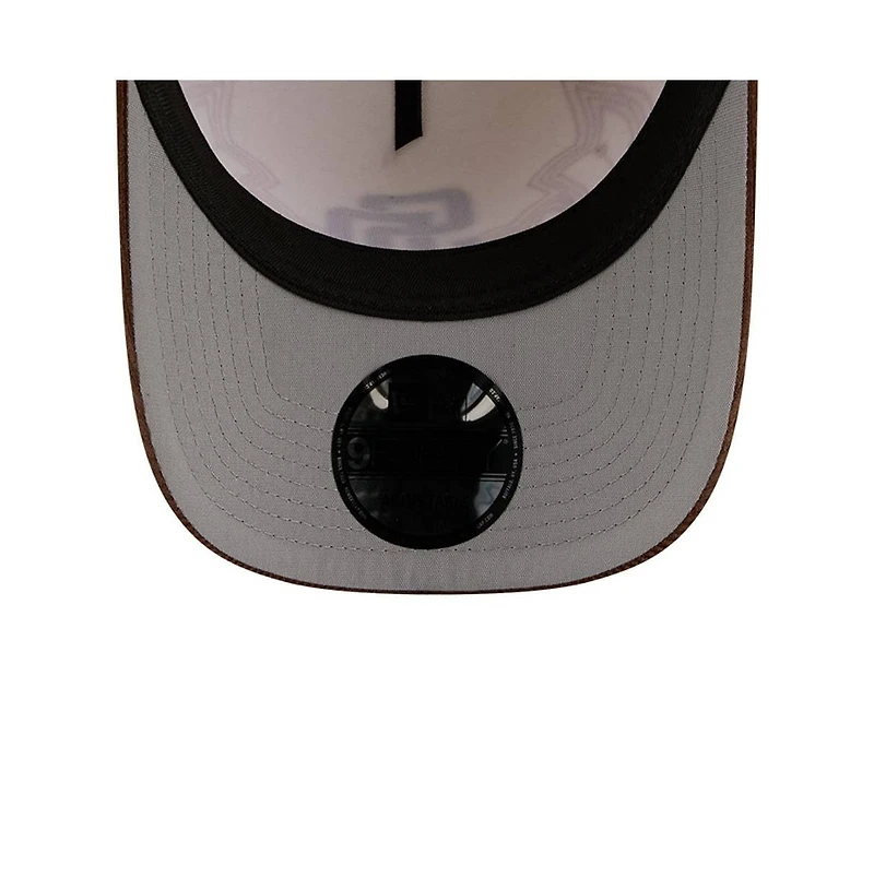 New Era Men's Stone San Diego Padres Western Stitch 9FORTY A-Frame Adjustable Hat