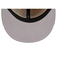 New Era Men's Light Beige Texas Rangers Two-Tone Embroidered Visor 59FIFTY Fitted Hat