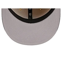 New Era Men's Light Beige York Yankees Two-Tone Embroidered Visor 59FIFTY Fitted Hat