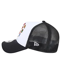 New Era Big Boys and Girls White/Black Baltimore Orioles Food A-Frame 9FORTY Trucker Adjustable Hat