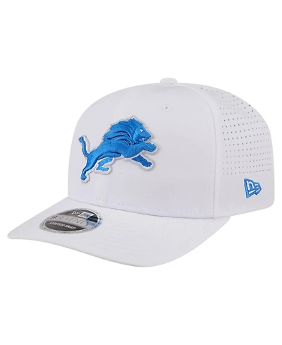 New Era Men's White Detroit Lions Name Plate 9SEVENTY Adjustable Hat