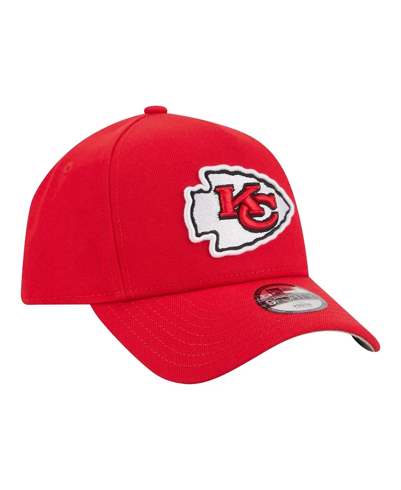 New Era Big Boys and Girls Red Kansas City Chiefs 9FORTY A-Frame Adjustable Hat