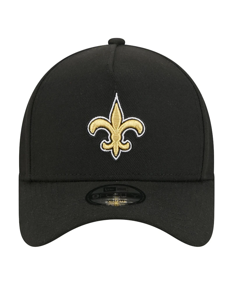 New Era Big Boys and Girls Black New Orleans Saints 9FORTY A-Frame Adjustable Hat