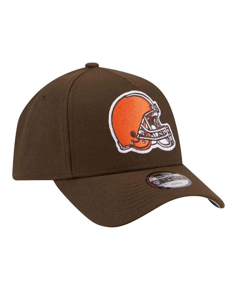 New Era Big Boys and Girls Brown Cleveland Browns 9FORTY A-Frame Adjustable Hat