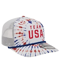 New Era Men's and Women's White Team Usa Firework 19TWENTY Rope Trucker Snapback Hat