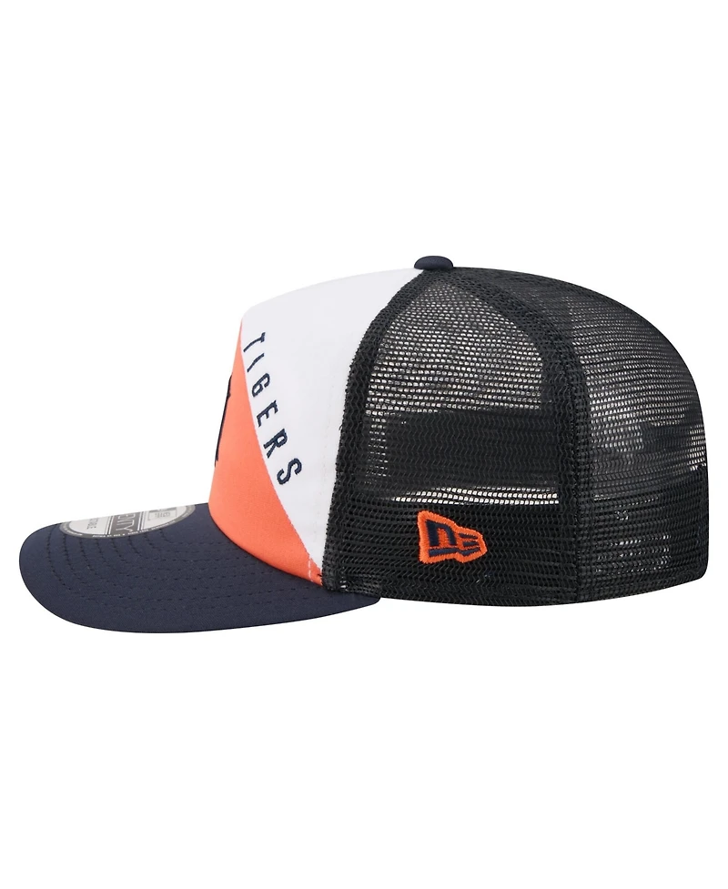 New Era Men's White/Navy Detroit Tigers Retro Cut 19TWENTY Adjustable Trucker Hat