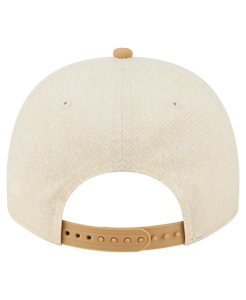 New Era Men's Cream Kansas City Chiefs Herringbone 9FIFTY A-Frame Snapback Hat