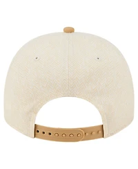 New Era Men's Cream Kansas City Chiefs Herringbone 9FIFTY A-Frame Snapback Hat