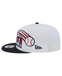 New Era Men's White Atlanta Braves Retro Sweep 9FIFTY Snapback Hat