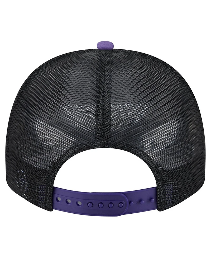 New Era Men's White/Purple Baltimore Ravens Foodie 9FIFTY A-Frame Trucker Snapback Hat