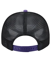 New Era Men's White/Purple Baltimore Ravens Foodie 9FIFTY A-Frame Trucker Snapback Hat
