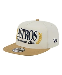 New Era Men's Cream Houston Astros Club 9FIFTY A-Frame Snapback Hat