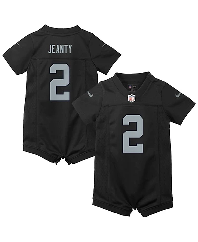 Nike Baby Boys and Girls Ashton Jeanty Black Las Vegas Raiders Romper Game Jersey