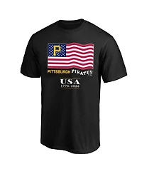 Fanatics Men's Black Pittsburgh Pirates Usa 1776-2026 Big Tall T-Shirt