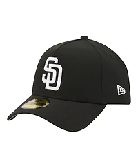 New Era Men's Black San Diego Padres A-Frame 59FORTY Fitted Hat