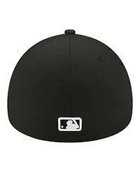 New Era Men's Black Seattle Mariners A-Frame 59FORTY Fitted Hat