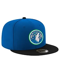 New Era Men's Blue/Black Minnesota Timberwolves 9FIFTY Snapback Hat