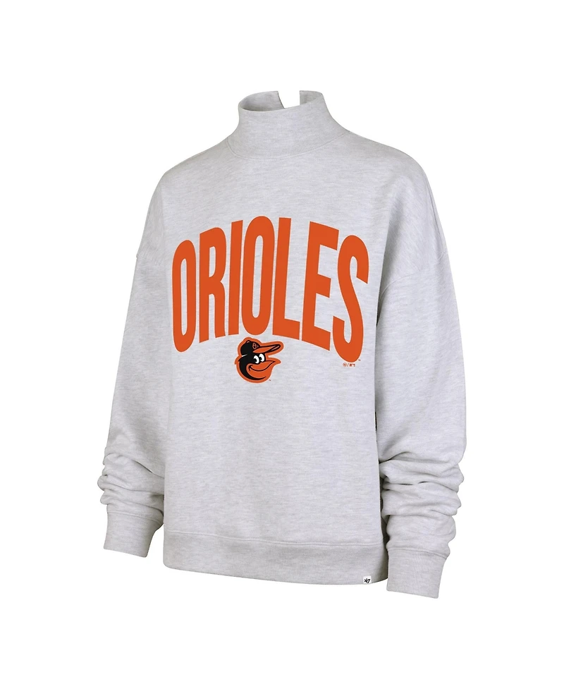 '47 Brand Women's Baltimore Orioles Subtle Muse Long-Sleeve Mock-Neck Relaxed-Fit Sweatshirt