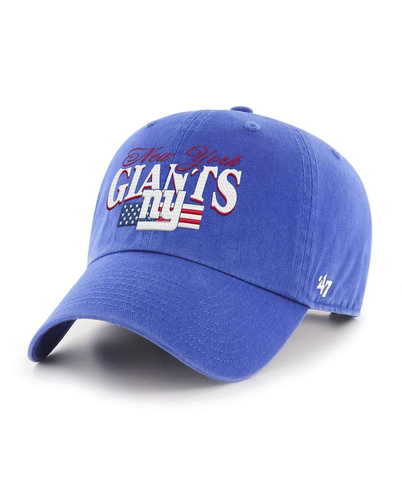 '47 Brand Men's Royal New York Giants American Flag Clean Up Adjustable Hat