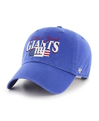 '47 Brand Men's Royal New York Giants American Flag Clean Up Adjustable Hat