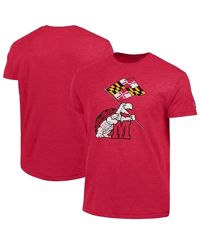 Champion Men's Red Maryland Terrapins Vintage Triumph Tri-Blend T-Shirt