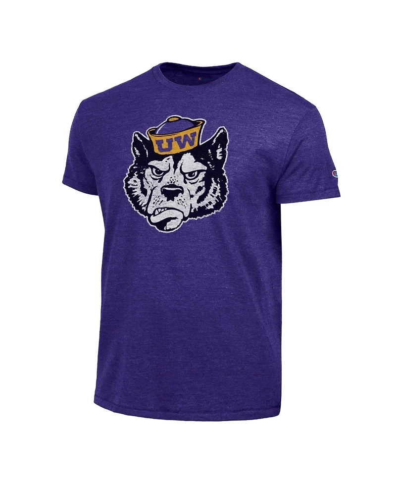 Champion Men's Purple Washington Huskies Vintage Triumph Tri-Blend T-Shirt