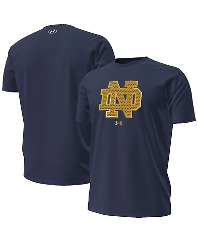 Under Armour Men's Navy Notre Dame Fighting Irish 2026 Shamrock Series Metallic Jersey Performance Cotton T-Shirt