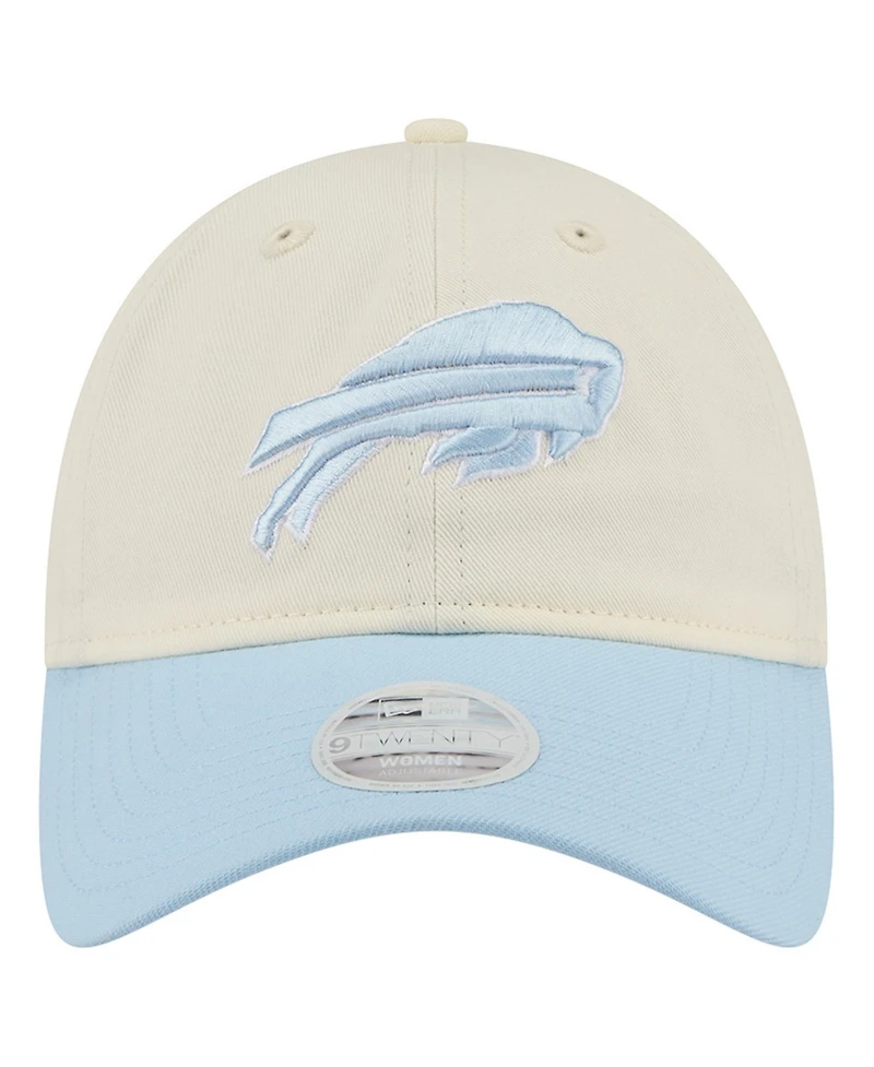 New Era Women's Cream/Coastal Blue Buffalo Bills 9TWENTY Adjustable Hat