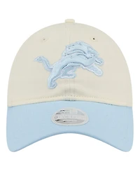 New Era Women's Cream/Coastal Blue Detroit Lions 9TWENTY Adjustable Hat