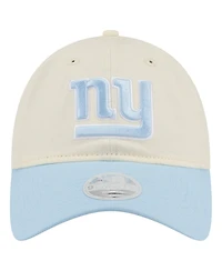 New Era Women's Cream/Coastal Blue New York Giants 9TWENTY Adjustable Hat