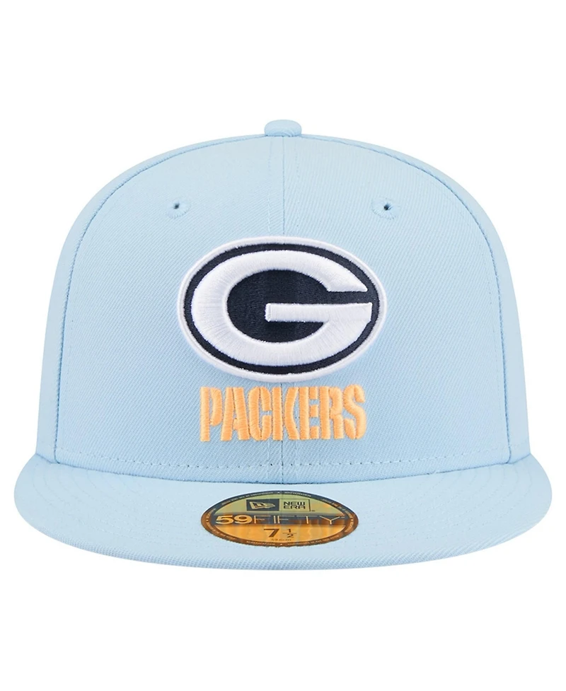 New Era Men's Coastal Blue Green Bay Packers 59FIFTY Fitted Hat
