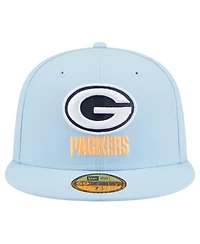 New Era Men's Coastal Blue Green Bay Packers 59FIFTY Fitted Hat