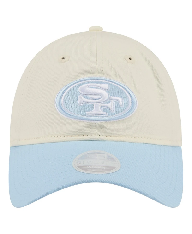 New Era Women's Cream/Coastal Blue San Francisco 49ers 9TWENTY Adjustable Hat