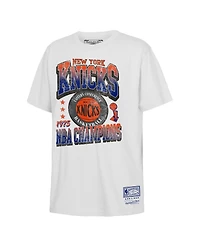 Mitchell & Ness Big Boys and Girls White New York Knicks City Of Champions T-Shirt