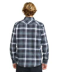 Quiksilver Men's Textured Plaid Flannel Shirt