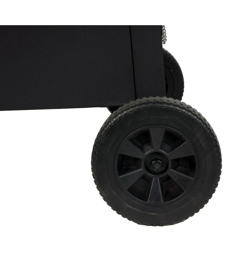 Grill Boss 4-Burner Outdoor Propane Gas Grill with Side Shelves and Wheels, Black