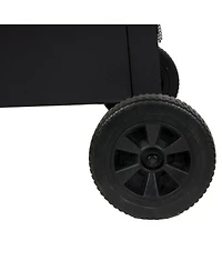Grill Boss 4-Burner Outdoor Propane Gas Grill with Side Shelves and Wheels, Black